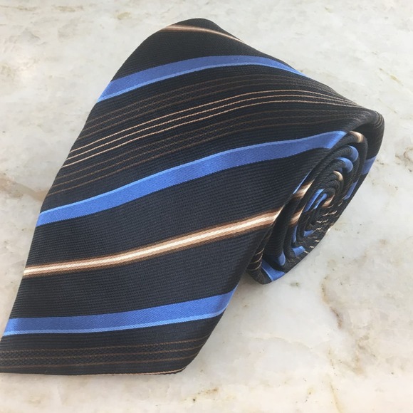 UMBRIA ALL SILK BLUE REGIMENT TIE - Picture 8 of 12
